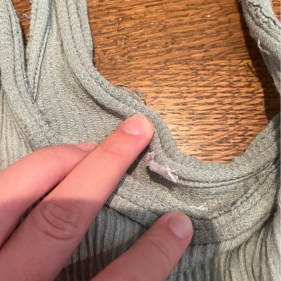 Pale green blue Urban Outfitters tank top super stretchy and comfortable - Picture 2 of 4